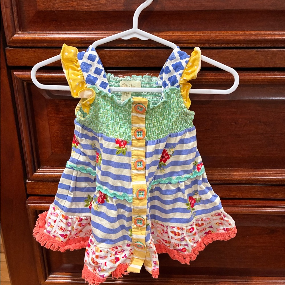 Matilda Jane Blue and Yellow Baby Dress